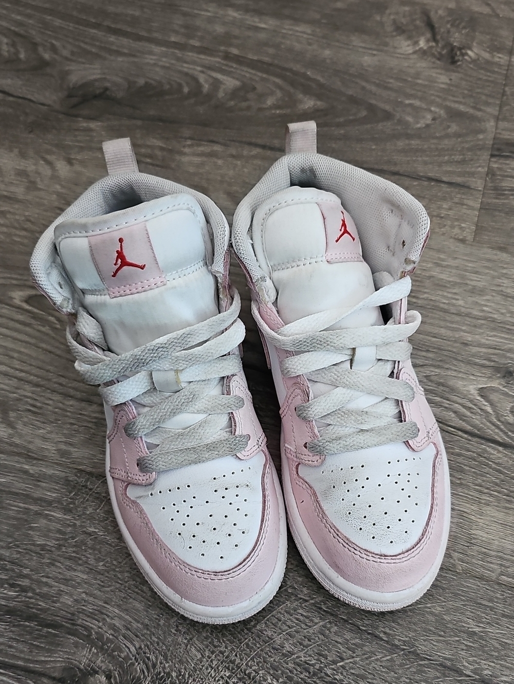 Jordan Kids' Pink and White High-Top Sneakers